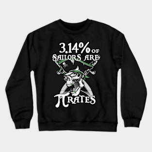 3.14% Of Sailors Are Pirates Math Lover Geek Teacher Pi Day Crewneck Sweatshirt